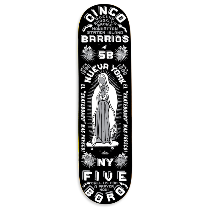 5BORO 5BORO DECK CINCO BARRIOS BLACK 8.25 X 32