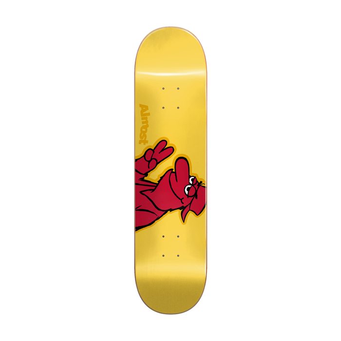 ALMOST ALMOST DECK RED HEAD HYB YELLOW 8.125 X 31.66
