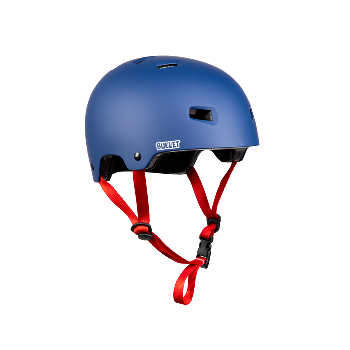 BULLET BULLET HELMET (CASQUE) SANTA CRUZ STRIP LOGO BLUE+ MOUSSES