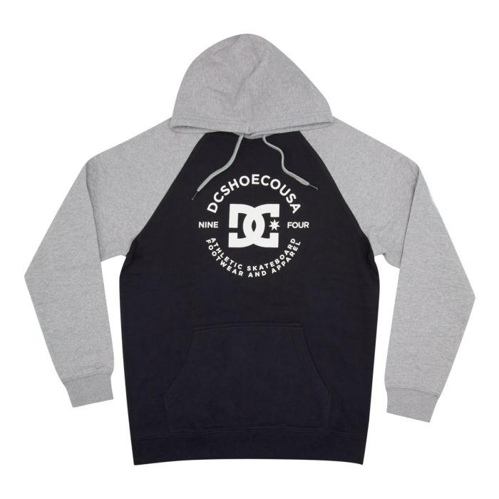 DC DC STAR PILOT RAGLAN HOODIE black grey heather