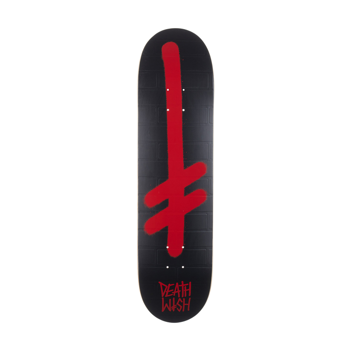 DEATHWISH DEATHWISH DECK GANG LOGO BLK RED BRICKS 8.0 X 31.5