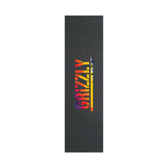 GRIZZLY GRIZZLY GRIP PLAQUE STAMP PRINT ACID TEST TIE DYE 9 X 33