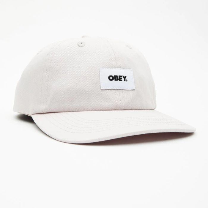 OBEY OBEY LABEL ORGANIC 6 PANEL STRAPCAP unbleached