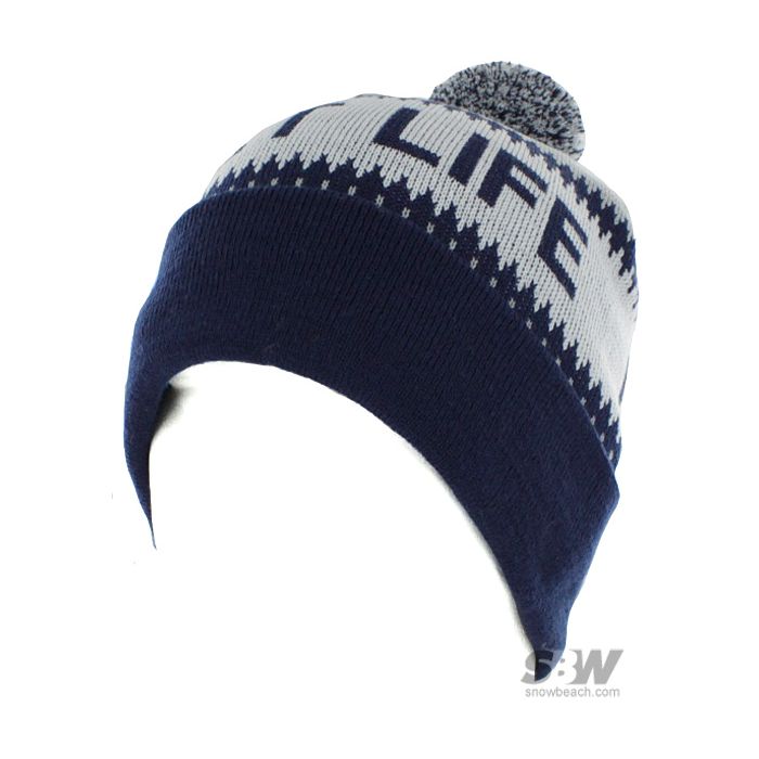 QUIET LIFE FLAKE STOCKING CAP grey navy