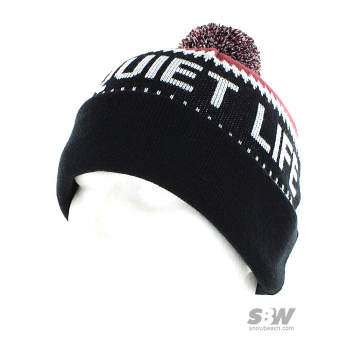 QUIET LIFE FLAKE STOCKING CAP red black