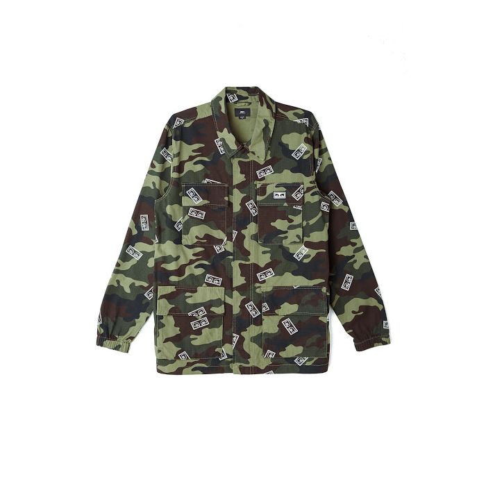 OBEY RISE UP BDU JACKET eyes fields camo
