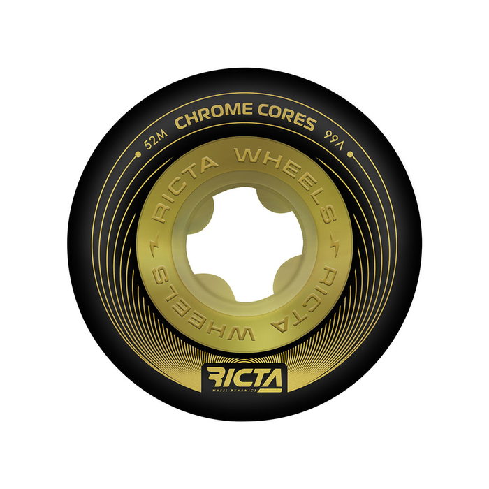 RICTA WHEELS (JEU DE 4) 52MM CHROME CORE BLACK GOLD 99A