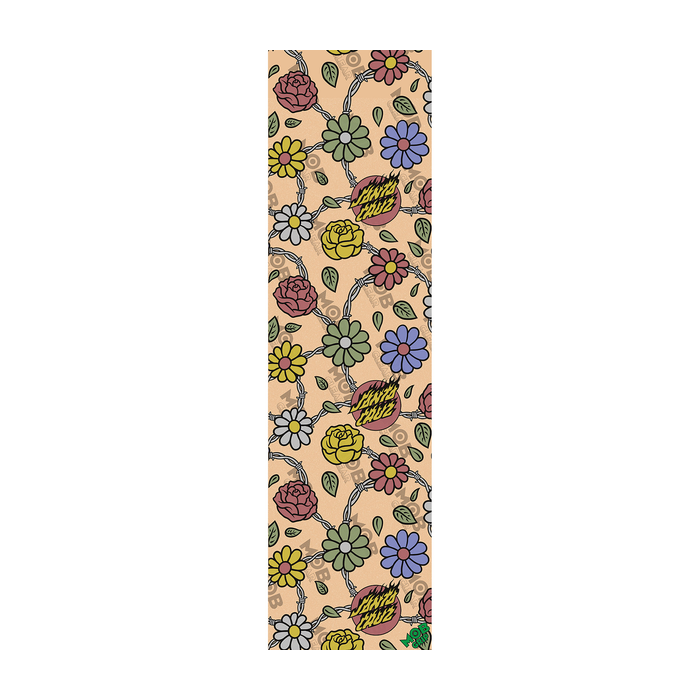 SANTA CRUZ SANTA CRUZ GRIP PLAQUE MOB BARBED FLORAL CLEAR 9 X 33