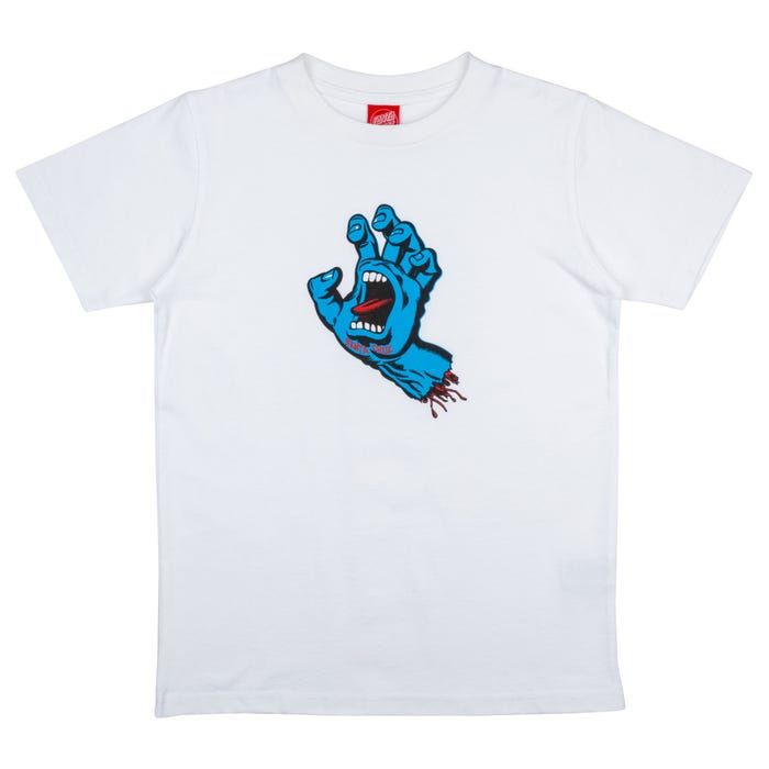 SANTA CRUZ SCREAMING HAND TEESHIRT YOUTH white