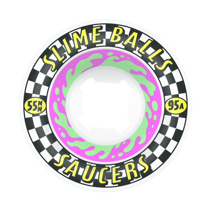 SANTA CRUZ SLIME BALLS WHEELS (JEU DE 4) 55MM SAUCERS 95A
