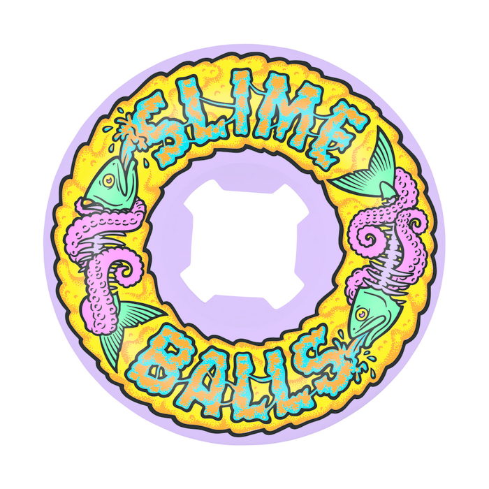 SANTA CRUZ SLIME BALLS WHEELS (JEU DE 4) 54MM FISH BALLS SPEED PUR 99A