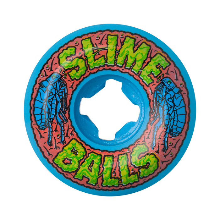 SANTA CRUZ SLIME BALLS WHEELS (JEU DE 4) 53MM FLEA BALLS SPEED BLUE 99A