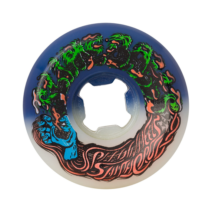 SANTA CRUZ SLIME BALLS WHEELS (JEU DE 4) 53MM HAIRBALLS 50-50 W BLU 95A