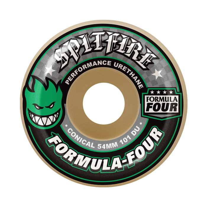 SPITFIRE SPITFIRE WHEELS (JEU DE 4) 53MM F4 101D CONCL GREEN PRINT