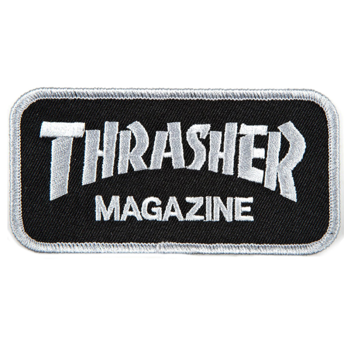 THRASHER PATCH LOGO grey black