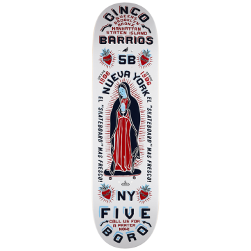 DECK CINCO BARRIOS WHITE 8.5 X 32