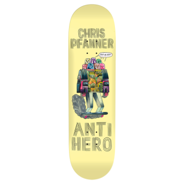ANTIHERO ANTIHERO DECK HUG THE PAVEMENT PFANNER YELLOW 8.06 X 31.8