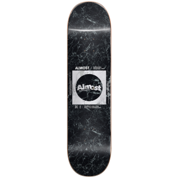 ALMOST ALMOST DECK MINIMALIST R7 BLACK WHITE 8.25 X 32.1 WB14.25
