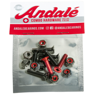 ANDALE BEARINGS ANDALE VISSERIE (JEU DE 8) COMBO PHILLIPS ALLEN 0.875 RED 