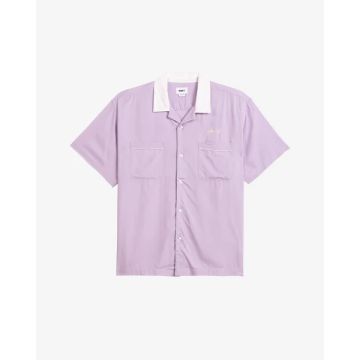 OBEY BADGER WOVEN SHIRT orchid petal