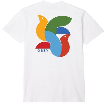 OBEY BIRD TEESHIRT white