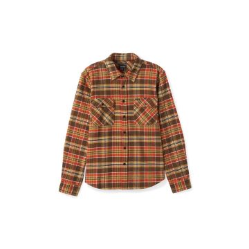 BRIXTON BOWERY FLANNEL HEAVY WEIGHT LS desert palm antelope burnt red