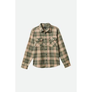 BRIXTON BOWERY STRETCH WR FLANNEL trekking green oatmilk