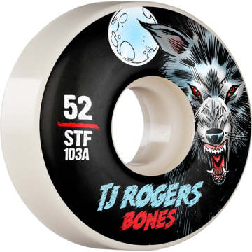 BONES BONES WHEELS (JEU DE 4) STF 52MM V3 ROGERS BLACK WOLF 103A
