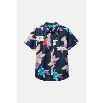 BRIXTON CHARTER PRINT SHIRT washed navy passion