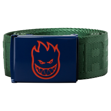 CRESCENT JACQUARD BELT dark green navy red