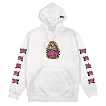 DAY GLO HOOD white