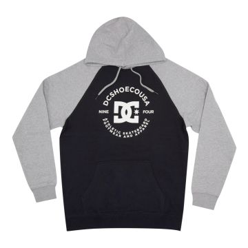 DC DC STAR PILOT RAGLAN HOODIE black grey heather