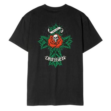 SANTA CRUZ DRESSEN ROSE CROSS 2 TEESHIRT black
