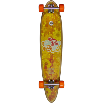 DUSTERS DUSTERS COMPLETE LONGBOARD DIG IT 40 BAMBOO ORANGE