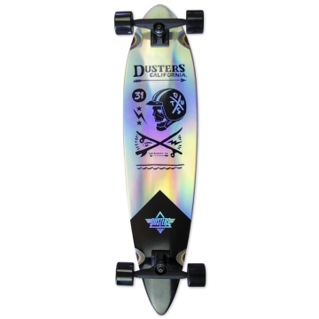 DUSTERS DUSTERS COMPLETE LONGBOARD 37 MOTO COSMIC HOLOGRAPHIC