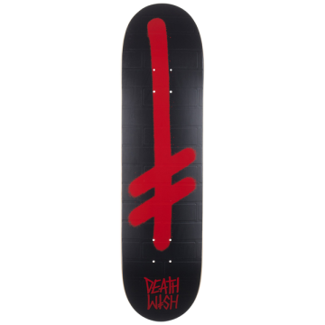 DEATHWISH DEATHWISH DECK GANG LOGO BLK RED BRICKS 8.0 X 31.5