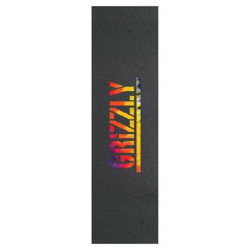 GRIZZLY GRIZZLY GRIP PLAQUE STAMP PRINT ACID TEST TIE DYE 9 X 33