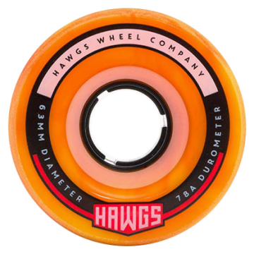 HAWGS WHEELS HAWGS WHEELS (JEU DE 4) 63MM FATTY 78A ORANGE YELLOW