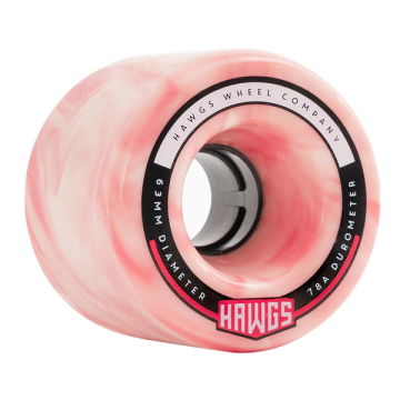 HAWGS WHEELS HAWGS WHEELS (JEU DE 4) 63MM FATTY PINK WHITE 78A