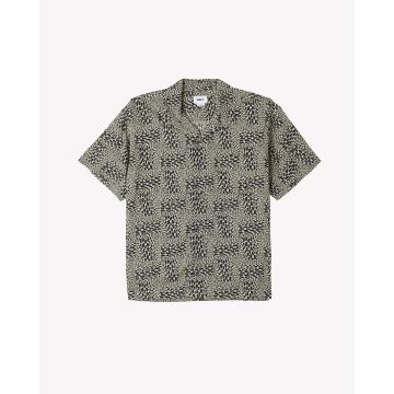 OBEY HOBART WOVEN SHIRT oyster grey multi