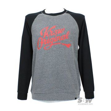 KREW HAIRLINE TRI BLEND CREW grey black