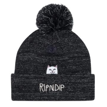 RIPNDIP LORD NERMAL POM BEANIE black charcoal
