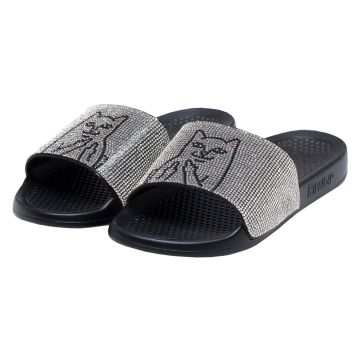 LORD NERMAL SLIDES SANDAL rhinestone black
