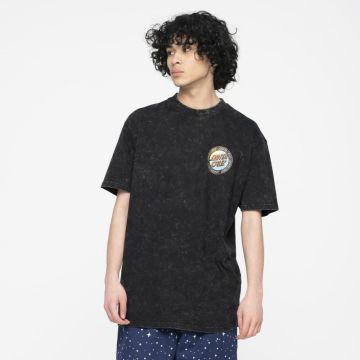 LOUD RINGED DOT TEESHIRT black acid wash