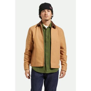 BRIXTON MECHANIC GARAGE ZIP JACKET tobacco brown