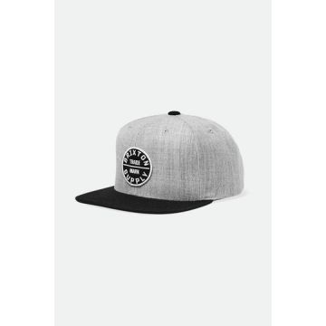 BRIXTON OATH 3 SNAPBACK light heather grey black