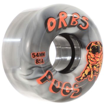 PUGS 85A 54MM black white split orange