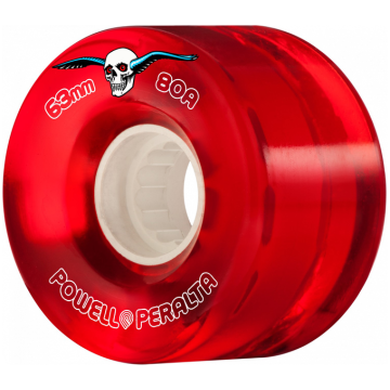 WHEELS (JEU DE 4) 63MM CLEAR 80A RED