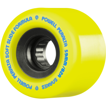 POWELL PERALTA POWELL PERALTA WHEELS (JEU DE 4) DH 59MM G-SLIDES 82A YELLOW