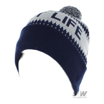 QUIET LIFE FLAKE STOCKING CAP grey navy